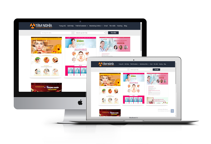 Thiết kế web Spa làm đẹp Chuẩn Seo